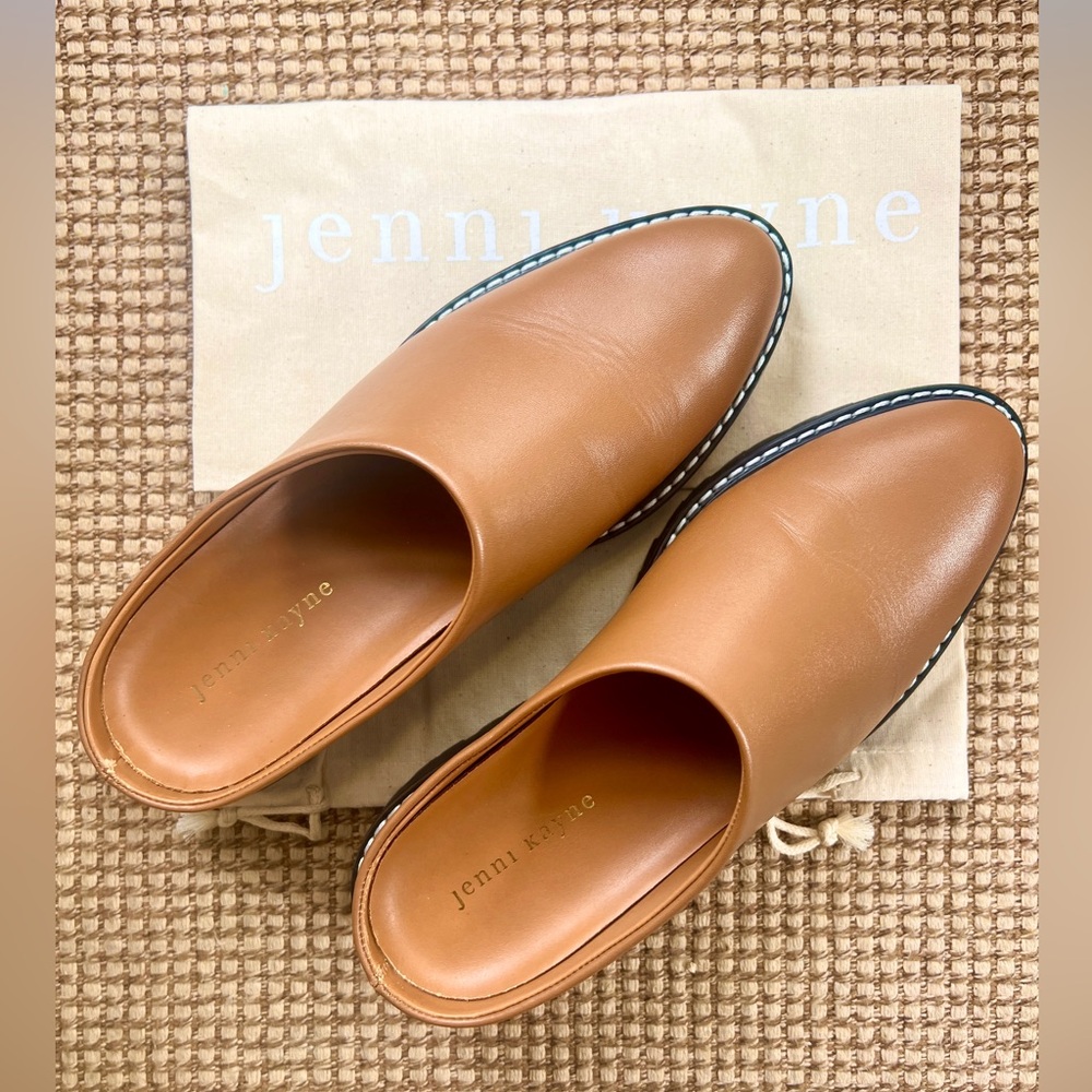 Jenni Kayne Brown Leather Women’s Mules